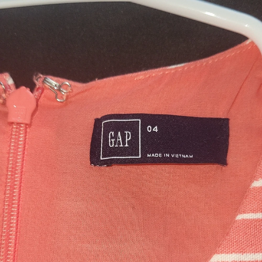 GAP Pink Pleated A-Line Sundress
